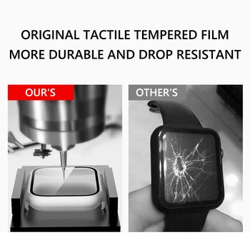Kaljeno Steklo za Varovanje Zajema Celoten Zaslon Primeru Prostem Nakupovanje Nošenje Dodatki Apple Watch 1/2/3 38 mm 42mm