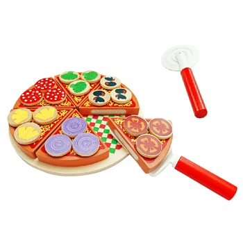 Otrok Predšolsko Živo Lesene Lepljivo Pizza Kuhinja Hrane Igrajo Zgodnjega Učenja Pretvarjamo, Predvajaj Igrače