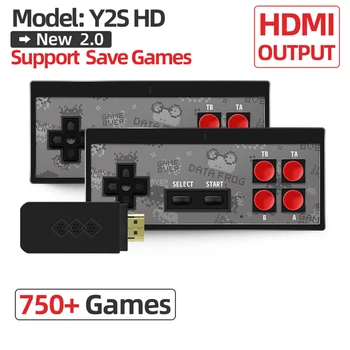 Retro Igre Konzole TV Video Konzole Graditi V 750 Klasična Igra USB Brezžični Ročni Gamepad Igralna Igralec Podporo Y2S HD Izhod