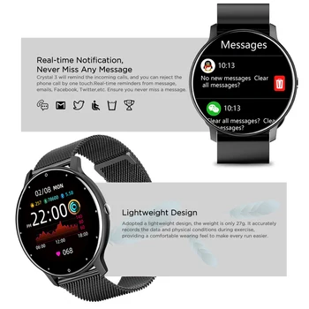 LGE 2021 Novo Barvo Zaslona, Digitalno uro Ženske moški Poln na Dotik Fitnes Tracker Krvni Tlak Ura Ženske Smartwatch za Xiaomi