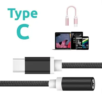 1PC USB Tip C Do 3,5 mm Slušalke Slušalke Kabel Adapter Tip C Avdio Kabel USB-C Do 3,5 mm Priključek Aux Kabel Za Mobilni Telefon