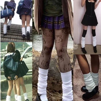 Japonski Modni Anime Sladko Dekle, Leg Ogrevalnike Volne Žogo Pletene Noge Kritje Ženske Jeseni, Pozimi Noge Toplejše Nogavice Kup Kup Nogavice