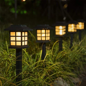 Na prostem Sončne Energije Svetilka LED Vrt Dekoracijo Tleh Položen Zunanjost Travnik Pot Luces Focos Solares Retro Jardin Počitnice