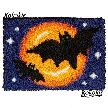 Halloween zapah kavljem kit bat preprogo platno, tisk vloerklee foamiran za needlework preprogo vezenje pribor kompleti tapiserija