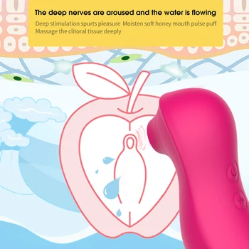 Sesanju Vibratorji Nastavek Bedak Ustni Lizanje Klitoris Stimulacije Vagine Sesalna Sex Igrače Trgovina Za Ženske Ženska Masturbacija
