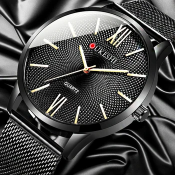2021 Vrh Marke Luxus Način Herren Schwarz Edelstahl Quarz Armbanduhr Način, Business Casual Očesa Pasu Uhren Reloj Hombre