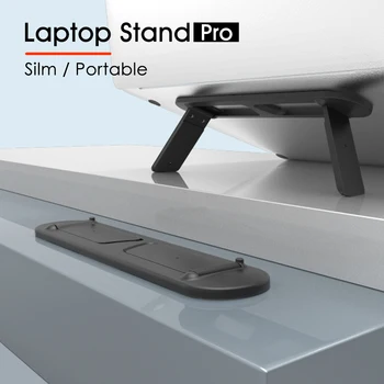 Nastavljiv Prenosni Nevidno Laptop Stand Zložljive Podporne Baze Zvezek Odcepa Za Macbook Računalnik Laptop Imetnik Cooling Pad