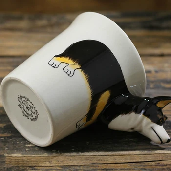 300 ML corgi pes vrč srčkan kave skodelice živali kave skodelice 3D cartoon pokal tazas de ceramica creativas