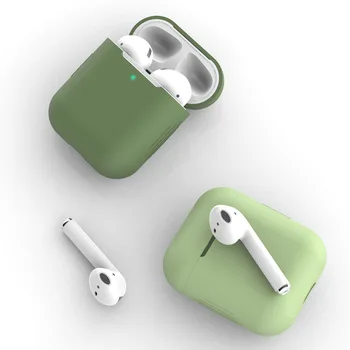 Silikonski Slušalke Primerih Za Airpods 2. Brezžične Slušalke Pokrov Zaščitni ovitek Za Apple Airpods2 Zraka Stroki 2 Primera S Kavljem