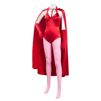 Wanda Vizijo Scarlet Čarovnica Wanda Maximoff Cosplay Kostum Ženske Jumpsuit Obleke Halloween Carnival Obleko
