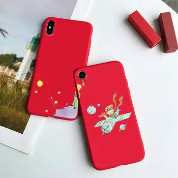Mali Princ Telefon Primeru Rdeče Candy Barve za iPhone 6 7 8 11 12 s mini pro X XS XR MAX Plus