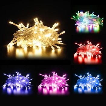 Božič LED garland luči, 1-10M baterija niz luči, praznik luči, poroka luči, novoletne lučke notranjo dekoracijo