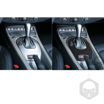 Za BMW Z4 E85 2003-2008 Ogljikovih Vlaken Nalepke Črne Barve Gear Box Okvir Transformator Surround Zajema Notranjost Avtomobila Dodatki