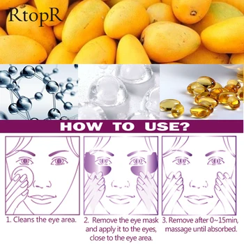 Mango Vitamina C Oči Masko Izboljšanje Proti Gubam, Temne Kolobarje Zabuhlost Zob Zlato Oko Maske Za Oči Obliži Vlažilno Nego Oči