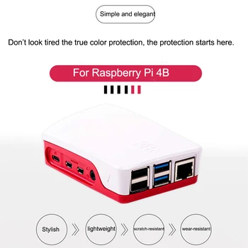 Visoka Kakovost Okolja Prijazno ABS Lupine Preprosta Rdeče In Belo Ohišje za Zunanjo Natančnost Luknjo Načrta Za Raspberry Pi 4