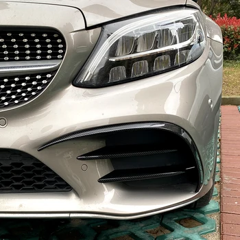 Za Mercedes Benz C Razred W205 C205 S205 Facelift 2019+ C180 C200 C260 Sprednji Odbijač AMG Zastave Nalepke Trim Kritje Dodatki