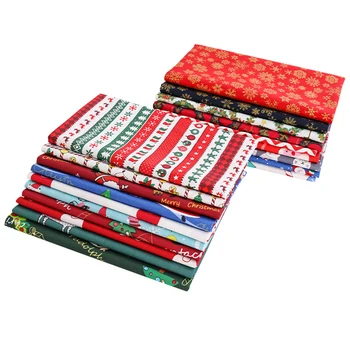 50*50 cm Snežaka Božiček Božič Mozaik Bombažne tkanine Tiskanja Quilting Tkanine za DIY Needlework Ročno bombaž tkiva