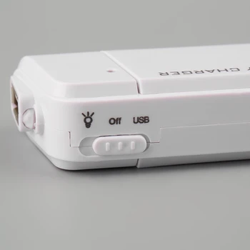 Univerzalni Prenosni USB Sili 2 AA Baterije Extender Polnilnik Moči Banke Oskrbe Polje Za iPhone Mobilni Telefon, MP3, MP4 Črno Bel
