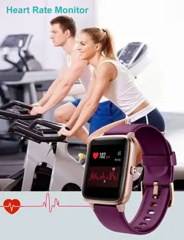 Pametno Gledati za Android in iOS Telefonov,IP68 Vodotesen Smartwatch Fitnes Tracker Fitnes Srčnega utripa Ure za Ženske