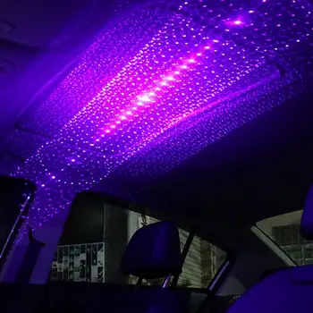 Avto Streho Star Noč Osvetlitev Notranjosti Dekorativni Svetlo Zvezdnato Učinki LED USB Vijoličasti Svetlobi S Projektorjem Oblaki Modro Nebo H2F2