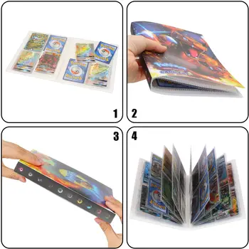 Pokemon Karte Album Knjiga TAKARA TOMY 240Pcs Anime Igra Kartice EX GX Zbiralci Imetnik Veziva Mapo Vrh Naložen Seznam Igrače Za Otroke