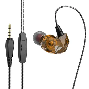 QKZ AK2 Moda Prenosna V Uho Heavy Bass Glasbe Žične Slušalke Športne Slušalke Z Mikrofonom Udobne Za nošenje