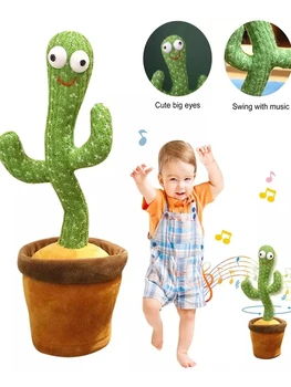 Kaktus Plišastih Igrač Električni Petje 120 Pesmi, Ples In Sukanje Kaktus Svetlobna Snemanje Učenje, Da Govorijo Sukanje Otroci Darilo