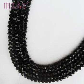 Vidik 6 MM, Črno žogo kristalno kroglice Vroče prodaje Črna 6 mm češki kristal kroglice Okroglo žogo Svoboden kroglice za izdelavo nakita(98-100beads)