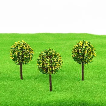 Merilu 1:100 Modela Drevesa Plastično Žogo Oblikovan 30pcs Pesek Tabela Stavbe Postavitev Malih Krajine za Dekoracijo Otroci Igrače