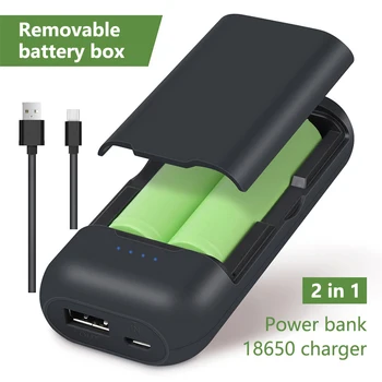 Odstranljiva baterija litij-škatla za shranjevanje Tip-C/Micro-USB power bank polnilnik dva-v-enem multi-funkcijo