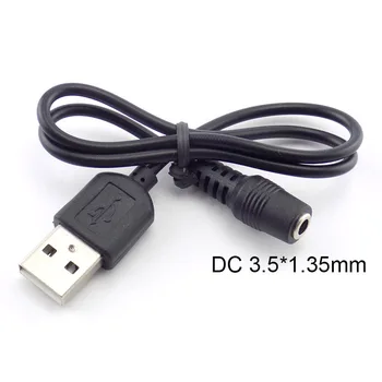 DC ženski napajalna vtičnica za USB A Moški Vtič 3,5 mm x 1.35 mm Vtič Podaljšanje Linije Kabel Za Sod, Priključek za Napajalni Kabel, USB 2.0 Moški