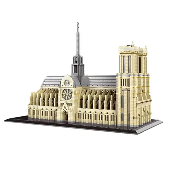 7380 KOS PZX Mini Bloki Svetu Arhitekture Notre Dame De Paris Diamond Opeke Stavbe Igrača za Otroke Darilo Dekle Prisotna 9923