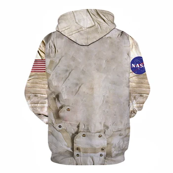 3D Tiskanje Astronavt Otroci Hoodie Moški Ženske Unisex Cosplay Astronavt Majica Jeseni Cool Visoke Kakovosti Ulica Modna Oblačila