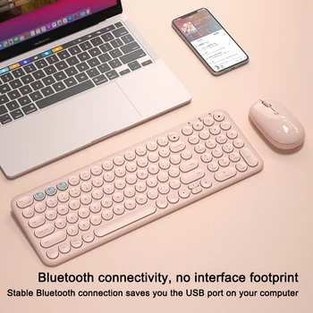 Bluetooth-združljivo Brezžično Tipkovnico, Miško, Nastavite Za PC Gamer za ponovno Polnjenje Igralnih Tipkovnico Miško Za Tablični računalnik iPad Telefon, Prenosni računalnik