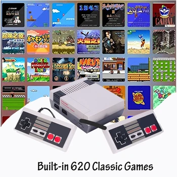 Vgrajen 620 Klasičnih Iger za NES Dvojno Gamepad Igralna Predvajalnik Mini TV Ročni Družinska Rekreacija Retro Video Igra Konzola AV-out