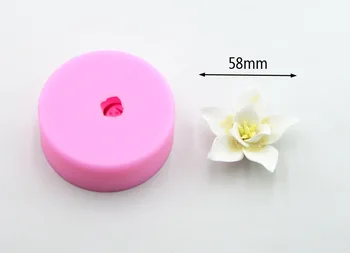 Malo-velikost Orhideja Fondat Torto Silikonsko Plesni 3D Roža Milo Plesni Torta Dekoraterstvo Orodja DIY Torto Peko Orodja Poroka Dekoracija