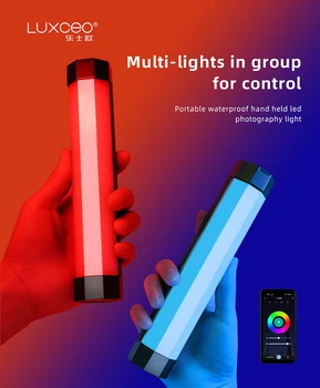 LUXCEO RGB LED Video Fill Light Pisane Ročni Strokovno Foto LED Bliskavica Speedlight Fotografske Razsvetljavo