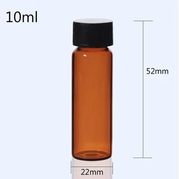 10 ml (22X52mm) Vzorec Steklenico Eterično olje Tehtnica PE Notranji pad navoj Stekleno Epruveto, Kemija Laboratorijske Steklenice 10pieces/paket