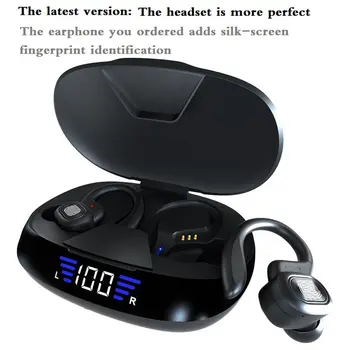 VV2 Brezžične Slušalke Z Mikrofoni Uho Kavelj LED Zaslon Brezžične Slušalke HiFi Stereo Čepkov Vodotesne Slušalke