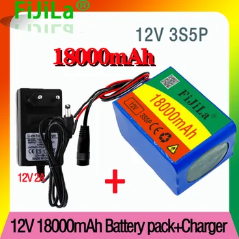 12V 18Ah Li-ionske baterije 3S5P 18650 Xenon žarnica LED Digitalne mobilne napajanje v sili Napajanje z BMS+12,6 V Polnilnik
