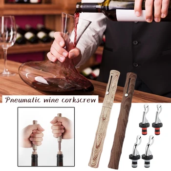 Bambus Obliko Zračni Tlak, Vina, Steklenica Odpirač s Folijo Rezalnik Vino Zamaški za Ljubitelje Vina