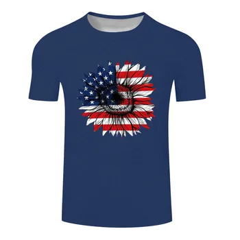 Moške Poletne 3D Digitalni Tisk je Dan Neodvisnosti, T-shirt Kratek Rokav Bluzo Moške Dan Neodvisnosti, Natisnjena Kratek Rokav Bluzo