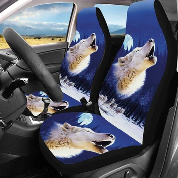 Volk vzorec modra avto sedeža kritje za moške in ženske, 4 sklope trajne pribor zaščitni pokrov, ki je primerna večina avtomobilov, SUV