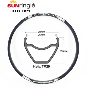 Sunringle helix TR29 26 / 27.5 29er palčni Tubeless rim, am, fr, DH 28 / 32 luknjo Obroče Lita Platišča