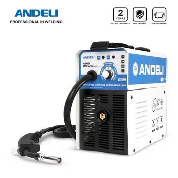 ANDELI Digitalni Gospodinjski 220V MIG-250E Mini Pol-avtomatski MIG varjenje brez Plina Tok Jedro Žice Inverter MIG Varilec