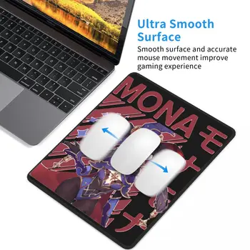 Mona Genshin Vpliv Neverjetno Mouse Pad Anime Igra Nepremočljiva MousePad Gume Računalnik Gamer Prenosnik Pad