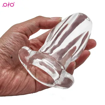 OLO Veliko Kristalno Steklo analni čep sex igrače za ženske, lezbijke, G SPOT squirt VELIKO ŽOGO GAY KURAC anus stimulacijo prostate Igrača