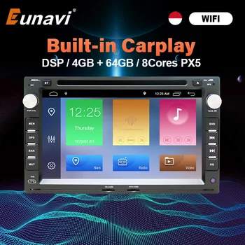 Eunavi 2 Din Android avtoradio, Predvajalnik DVD-jev Za VW Volkswagen Passat B5 MK4 MK5 Golf Jetta Bora Polo Prevoz T5 GPS Multimedia