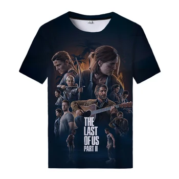 Zadnji Del Nas Dva T-shirt za Moške in Ženske Igro 3D Tiskanje Ulične Mode Prevelik T-shirt Harajuku Cosplay Vrh Clo