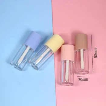 3ml Plastike, Prozorni Maščobe Lipgloss Cev Kozmetični Lip Gloss Prazno Embalažo Dan Posodo z Roza Modra Palico Skp